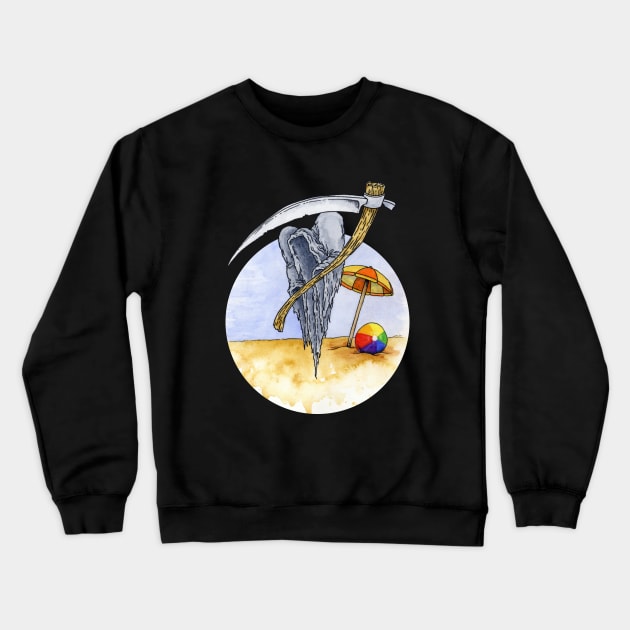 Death's A Beach Crewneck Sweatshirt by ScottBokma